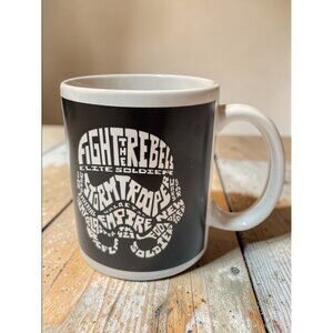 Star Wars Black & White Ceramic Mug With Stormtrooper & R2-D2 Typography Art By